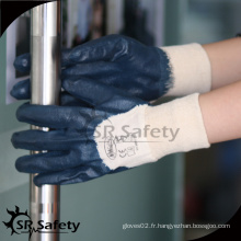 SRSAFETY blue nitirle 3/4 gant de travail en jersey résistant